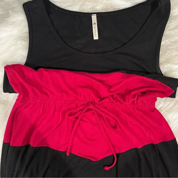 NEW The Hanger Colorblock Striped Chevron Draped Tie Sleeveless Maxi Dress M - Picture 9 of 13